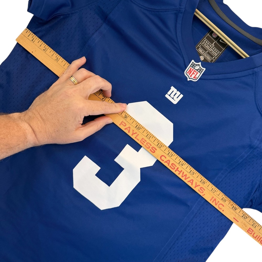 Nike New York Giants Russell Wilson 3 Women Jersey Blue Large NFL Game Day NWOT - Picture 12 of 12